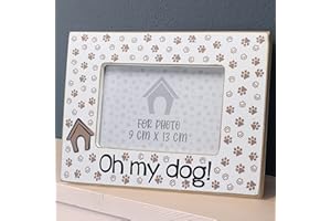 power gift - Oh my Dog! Cadre photo avec motif et énonciation. Cadre photo à poser ou à suspendre. décoration d'appartement. Cadeau pour tout amateur de chien.