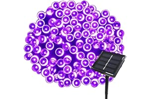 Tuokay, Solar Garden Lights, Outdoor Fairy Lights, Waterproof 72ft 22m 200 LED 8 Twinkling Modes, Decorative Lighting String Lights for Home, Gazebo, Patio, Lawn, Wedding Ornament (Purple)
