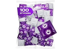 ON) Condoms XX-Large, 57mm Width, 100 Pack, Premium Extra Large Condoms with Silicone Lubricant, Thin 0.07mm Wall Strength