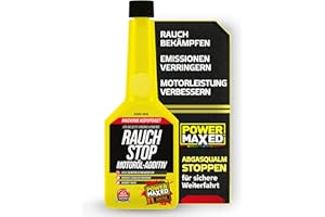 ‎POWER MAXED Power Maxed Rauch Stop 325 ml – Motoröl-Additiv gegen Rauchentwicklung & Ölverbrauch – Anti-Rauch-Zusatz für alle Benzin-, Diesel- & Hybridfahrzeuge