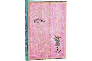 Astrid Lindgren, Pippi Longstocking (Embellished Manuscripts Collection) Midi Unlined Hardcover Journal (Wrap Closure)