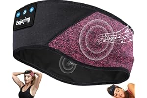 ZALVIVIA Sleep Headphones Bluetooth Headband, Wireless Sports Headphones with Ultra Thin and Soft Sponge Stereo Speakers Headphone Headband for Sleeping, Travel, Running, Meditating-Black1