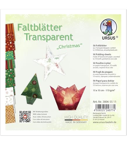 Lot 30 Feuilles Pliantes Scintillantes Noël 15x15 Cm - 10 Motifs & Couleurs Différents - Papier Perlé Effet Nacré Aluminium - Idéal Pour Créations & Déco Festive