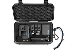LEKUFEE Étui Rigide étanche de Voyage pour GoPro Hero 13 Black,Gopro Hero 12/11 /10/9, Hero 4K, Media Mod et Autres Accessoires (étui et Sac Uniquement)