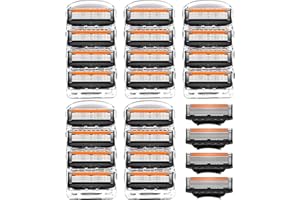 SIMSKY ProGlide Nassrasierer Herren Rasierklingen, 24er Ersatzklingen für Nassrasierer,Fusion 5 klingen vorteilspacks,Pro glide rasierklingen,Fusion 5 ProGlide