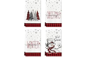 WOPLAGYREAT Weihnachtsdeko Weihnachten Deko Geschirrtücher Christmas Tischdeko Küchentücher Geschirrhandtücher Küchen Zubehör Geschirrtuch Trockentücher Wohnen Weihnachts Weihnachtstisch Weihnachtsbaum