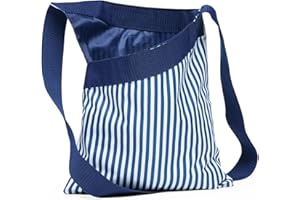 Flatro Clothes Peg Bags for Washing line Waterproof | Nylon Striped Pattern Large Peg Bag with Shoulder Strap for Ease of Use| Store up to 100 Pegs for Washing line