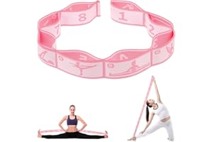 HJZHII Yoga Stretching Band mit 8 Schleifen,Yoga Stretching Strap,Fitnessbänder Band Fitness Stretchband mit Schlaufen Stretch Gurt Hochelastischer Gymnastikband Upgrade Erweitern Spannband