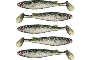 FISHN PaddleOne 5-Pack - 8gr, 10cm Soft Bait per Pesca a Spinning per persici, Lucci, lucioperca e trote