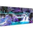 Hjjdiyes Kit De Peinture Par Numéros Paysage Adulte Sur Montagne Et Eau Avec Toile Infroissable Pinceaux Et Peinture Acrylique Kit De Bricolage Peint La Main L Huile Cadeau 40 X 50 Cm