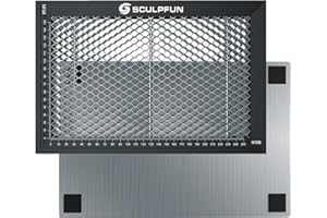 SCULPFUN Table en nid d'abeille pour gravure laser, Plan de travail laser en nid d'abeille, 200 mm x 300 mm x 22 mm Compatible pour être compatible avec diverses machines de gravure sophistiquées