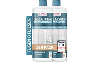 PLINTEX® Dusche & Bad-Dicht 2x1L - Fugen- und Fliesen Imprägnierung für Dusche & Bad - Langanhaltende Fliesen Versiegelung mit Lotuseffekt gegen Kalk & Schmutz - Transparent & Geruchsneutral
