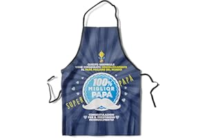 KAÏDENSÏ Idea Regalo Festa del Papà Originale – Grembiule al Papà Migliore del Mondo – Grembiule Cucina Papà - Idee Regali Divertenti – Gadget Compleanno Originali per Lui