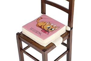 REGSEM Alzasedia Per Bambini Rialzo Sedia Alzatina Bimbi Cuscino Alzabimbo X Tavolo Bambino Portatile Alzata Bimbo Alzatine Sedie Seduta Rialzata Riduttore Altezza Alza Sedile (32x32x8cm)