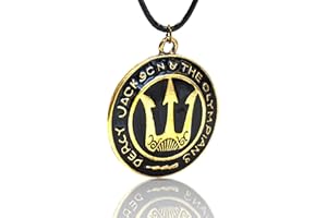 BEAUX BIJOUX Collana con ciondolo, motivo tridente ispirato a Percy Jackson e gli dei dell'Olimpo: il mare dei mostri