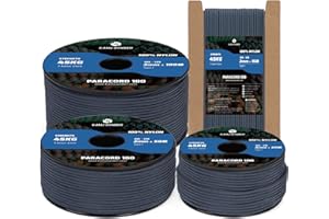 Kamu Synber 2mm Paracord 50M 100% Nylon Corda Paracadute 1 Fili Tipo I per Sopravvivenza, Esterno, DIY | Supporto 45kg | Blu Navy