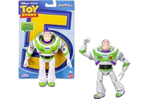 Mattel Disney and Pixar Toy Story Buzz Lightyear Action Figure 7 Inch Tall Space Ranger, 10 Posable Joints, Playscale Movie Accurate