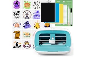 Likcut Glee S501 plotter de decoupe, Avec compartiment de rangement intégré, adapté pour, Papier cartonné, Vinyle permanent, Vinyle thermocollant, Kit débutant inclus, Bleu