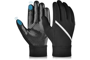 OOPOR Guantes Ciclismo Invierno de Niños - Mitones Pantalla Táctil Antideslizante Infantil para Correr Conducir Running Esquí Moto Bici Mtb Fútbol Sport Ski Juego Accesorios Nieve Frío 4 Tallas Años 4-12