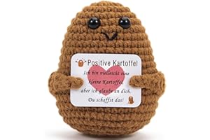Aruigu Pocket Hug Positive Kartoffel, Kreative Strickwolle Kartoffel Puppe, Mutmacher Geschenk, Gute Besserung Geschenk, Einschulung Geschenk, Glücksbringer, Muttertagsgeschenk