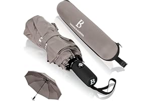 LOGAN & BARNES Regenschirm sturmfest bis 140 km/h - Taschenschirm mit zertifizierter Teflon-Beschichtung gegen Feuchtigkeitsschäden Modell Boston