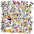 Mozoltov 50Pcs Hot Disney Mickey Mouse Stickers for Water Bottle Cup Laptop Guitar Car Motorcycle Bike Skateboard Luggage Box Vinyl Waterproof Graffiti Patches JHSL