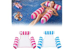 DOBIGER 2 Pack Galleggiante Gonfiabile Amaca, 4 in 1 Amaca Gonfiabile, Galleggianti Gonfiabili per Piscina per Adulti e Bambini