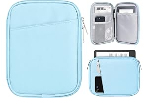 TiMOVO 6-7 Pouces Housse pour Tablette, Paperwhite/Colorsoft Signature Edition, Housse Protectrice avec Pochette pour Liseuse Électronique/Oasis et Appareils Kobo, Bleu Bébé