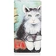 Shagwear portafoglio per giovani donne, Large Purse : (grigio gatto torre Iffel/Parigi Cat)