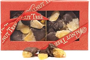 Walnut Tree – Spicy Ginger Slices Hand Dipped in Rich Dark Chocolate – Handpacked in the UK – Vegan – Vegetarian – Gluten Free – Luxury Gift Selection, Birthday, Anniversary – 200g
