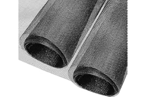 ACBAGI Window Screen Mesh Insect Mesh Screen Fly Mesh Roll Fly Mosquito Net Window Net Fly Screens Fiberglass Screen Mesh for Windows and Door (122X252cmX2PCS, Black)