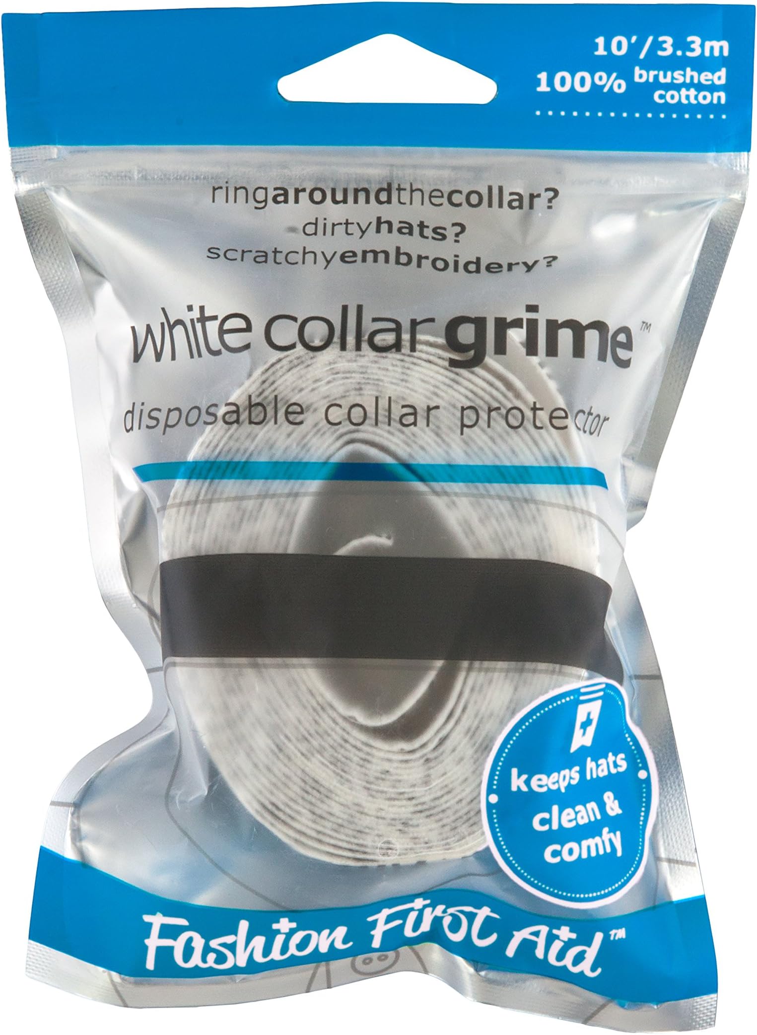 Solutions that Stick White Collar Grime Disposable Collar Protectors-white-10 Feet