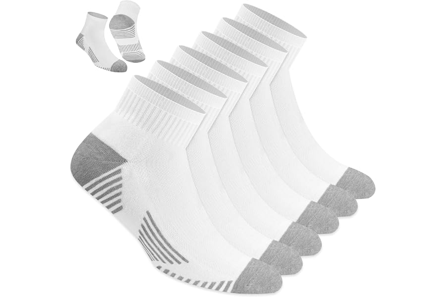 NAVYSPORT Chaussettes de sport en coton pour homme, lot de 6 paires