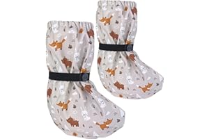 HECKBO Stivaletti da Pioggia per Bebè 3-24 Mesi - Impermeabili con Fodera in Pile - Diversi Motivi - Scarpe da Esterno per Neonati e Bambini Piccoli