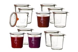 12 Stück Weck Sturzform-Glas 0,5l Rundrandglas Einmachglas Einweckglas