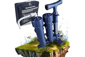 Aora idrosolve per esterni [pompa e tecnologia ultra filtrazione] – Filtro per acqua potabile per sopravvivenza all'aperto e campeggio – Attrezzature di emergenza, trattamento (filtro per l'acqua)