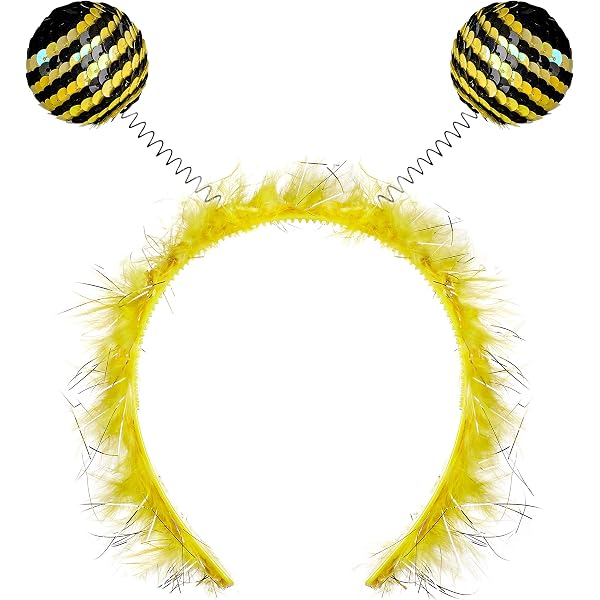 Boland 33013 – Serre-tête abeille, jaune-noir, tiare, abeille, coiffe, bourdon, guêpe, costume, carnaval, fête à thème