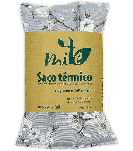 LAMARE Cuscino termico con semi di grano e lavanda, 48 x 15 cm, rivestimento lavabile 100% cotone, grano ecologico e lavanda, per cervicale e coliche, per terapie a freddo e caldo (Vichy