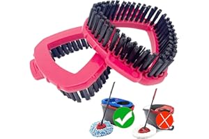 UOMYLEIR Tête de Brosse à récurer, 2 vadrouille rotative pour 2 réservoirs tête de Brosse Rigide Triangulaire Compatible vileda Turbo