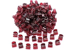 Wambere 100 Stück Mini Haarspangen Klaue Haarspange Klipsen Haarklammer Haar Schmuck Haarklammern Mädchen Kinder Haarspangen Haarclips Damen für Mädchen Frauen Zubehör Tägliches Tragen,Weinrot