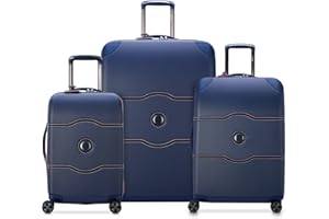 DELSEY PARIS Chatelet Hardside Luggage with Spinner Wheels, Navy, 3 Piece Set 19/24/28, Chatelet Hardside Luggage with Spinner Wheels