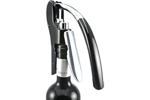 KAYCROWN Best Utensils Profi-Flaschenöffner, Zinklegierung, mit Hebel, Korkenzieher, mit Folienschneider, Kellnermesser, Tintenfisch/Hase, Schwarz