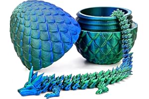 Huiyuenuo 3D Drache Im Ei Drachenei Mit Drache, Kristall Drache, 3D Drache Im Ei, Geheimnisvolle Drachen Spielzeug für Erwachsene Kinder Geschenke Heim Und Bürodek. (Green)