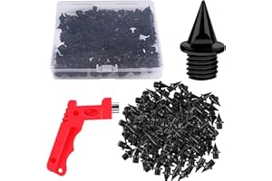 JULMELON 120 PCS 1/4inch Stainless Steel Track and Cross Country Spikes Golf Shoe Spikes with Spike Wrench, Replacement Spikes for Sprint Sports Short Running Track Shoes