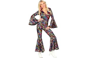 W WIDMANN MILANO Party Fashion - Kostium w stylu disco 70s, kombinezon, tańcząca królowa, fantazyjny strój, karnawał