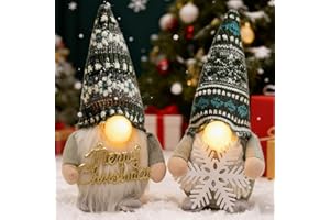 ZQEJEFD Gnomos Duende Navidad LED, Gnomo de Navidad, Decoración de Papá Noel con LED, Gnomos Iluminados Muñeco de Peluche de Santa Gnomo, Chimenea Decorativa Iluminado Figura Muñecos Navideño Hoga