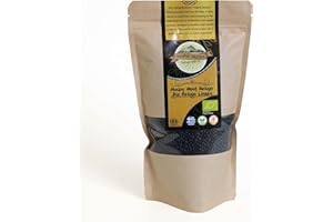 ‎ARISTOS 1 kg Schwarze Bio Belugalinsen für Salat Eintopf und indisches Curry - schwarze Beluga Linsen im Doppelpack zu je 500 g aus Griechenland - kurze Kochzeit | ARISTOS