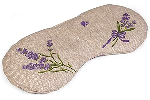 GIRAFFENLAND Cuscino freddo rilassante soffice per gli occhi – Maschera rinfrescante per gli occhi – L'alternativa naturale ai cuscini oculari in gel freddo - Cuscino con semi di lino (Colore: fiore romantico)