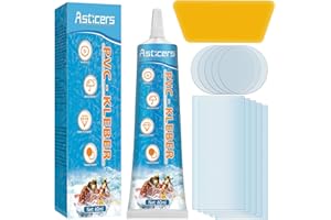 ASTICERS Pool Reparaturset, Heavy Duty Poolfolie Reparaturset, Wasserdichtes Pool Flickzeug, PVC Reparaturset ist für Aufblasbare Gegenständen, Whirlpools, oberirdische Pools, Aufblasbare Spa-Pools (60ml)
