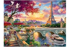 DAERLE Paesaggio urbano 5D Diamond Painting Kit Completo, Paesaggio Pittura Diamante Bambini DIY Strass Ricamo a Punto Croce Decorazione per Casa 40x30cm